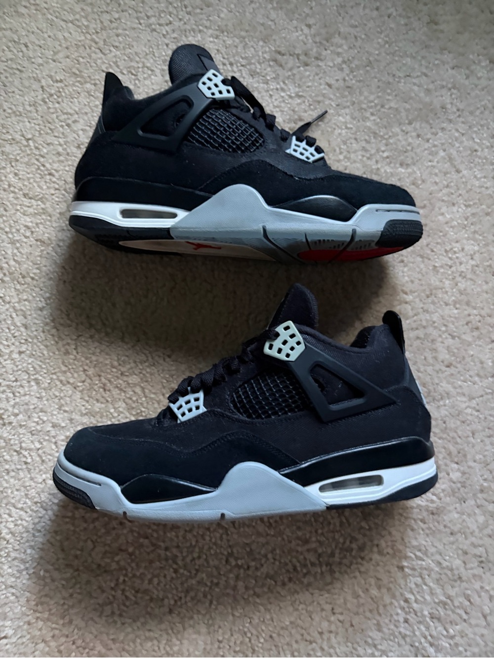 Jordan 4 Black Canvas Size 9